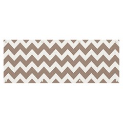 Beige Chevron Pattern Gifts Banner And Sign 8  X 3  by GardenOfOphir