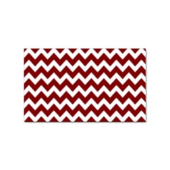 Red Chevron Pattern Gifts Sticker Rectangular (100 Pack) by GardenOfOphir