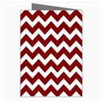 Red Chevron Pattern Gifts Greeting Cards (Pkg of 8) Right