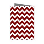 Red Chevron Pattern Gifts Mini Greeting Card Right