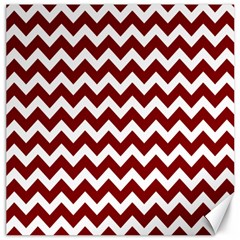 Red Chevron Pattern Gifts Canvas 12  X 12  by GardenOfOphir