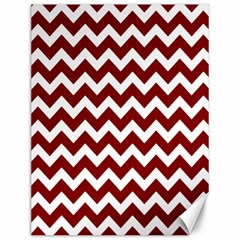 Red Chevron Pattern Gifts Canvas 12  X 16  by GardenOfOphir