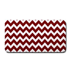 Red Chevron Pattern Gifts Medium Bar Mat by GardenOfOphir