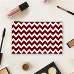 Red Chevron Pattern Gifts Cosmetic Bag (Medium) Front