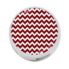 Red Chevron Pattern Gifts 4-port Usb Hub (one Side) by GardenOfOphir