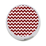 Red Chevron Pattern Gifts 4-Port USB Hub (Two Sides) Front