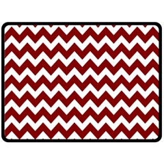 Red Chevron Pattern Gifts Fleece Blanket (large) by GardenOfOphir