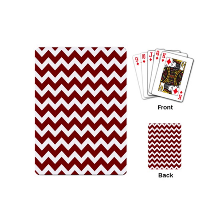 Red Chevron Pattern Gifts Playing Cards Single Design (Mini)