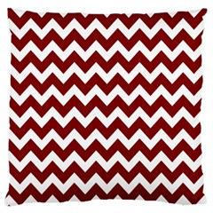 Red Chevron Pattern Gifts Large Cushion Case (one Side) by GardenOfOphir