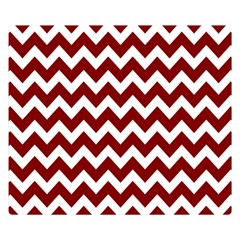 Red Chevron Pattern Gifts Two Sides Premium Plush Fleece Blanket (small) by GardenOfOphir