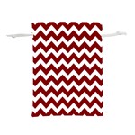 Red Chevron Pattern Gifts Lightweight Drawstring Pouch (S) Front