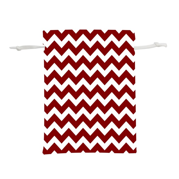 Red Chevron Pattern Gifts Lightweight Drawstring Pouch (S)