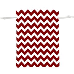 Red Chevron Pattern Gifts Lightweight Drawstring Pouch (xl) by GardenOfOphir