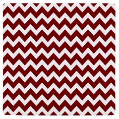 Red Chevron Pattern Gifts Uv Print Square Tile Coaster  by GardenOfOphir