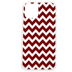 Red Chevron Pattern Gifts Iphone 12 Pro Max Tpu Uv Print Case by GardenOfOphir