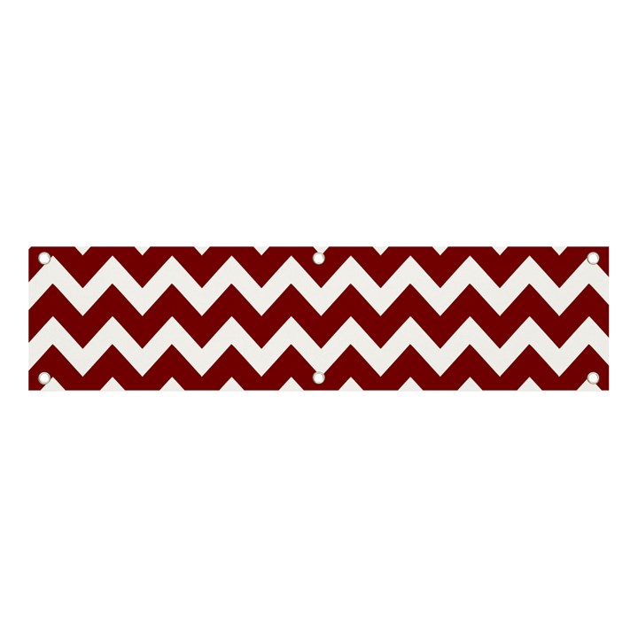 Red Chevron Pattern Gifts Banner and Sign 4  x 1 