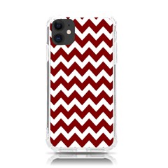 Red Chevron Pattern Gifts Iphone 11 Tpu Uv Print Case by GardenOfOphir