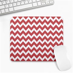 Coral Chevron Pattern Gifts Large Mousepad by GardenOfOphir