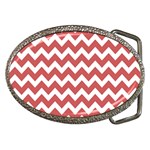 Coral Chevron Pattern Gifts Belt Buckles Front