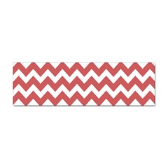 Coral Chevron Pattern Gifts Sticker Bumper (10 Pack) by GardenOfOphir