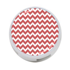 Coral Chevron Pattern Gifts 4-port Usb Hub (one Side) by GardenOfOphir