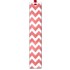 Coral Chevron Pattern Gifts Large Book Marks by GardenOfOphir