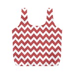 Coral Chevron Pattern Gifts Full Print Recycle Bag (M) Front