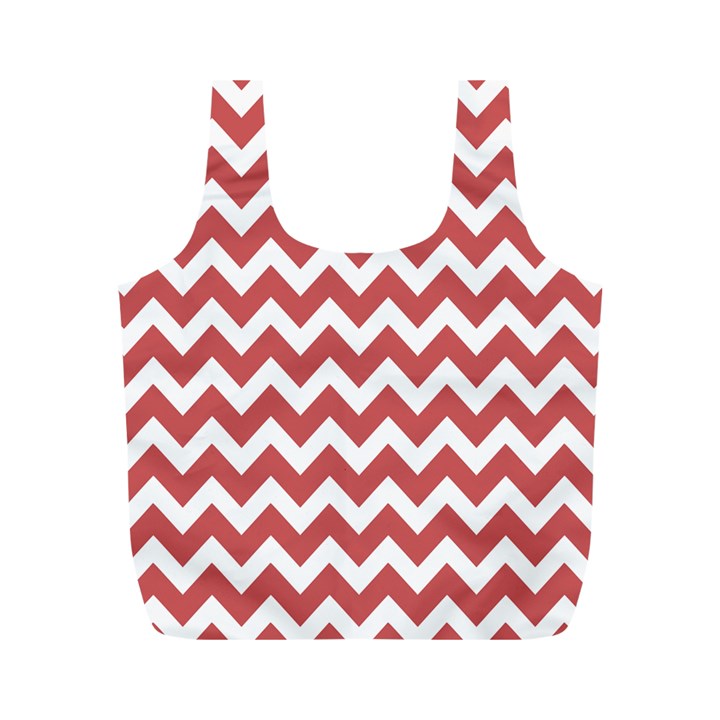 Coral Chevron Pattern Gifts Full Print Recycle Bag (M)