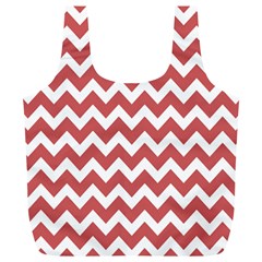 Coral Chevron Pattern Gifts Full Print Recycle Bag (xl) by GardenOfOphir