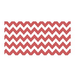 Coral Chevron Pattern Gifts Satin Wrap 35  X 70  by GardenOfOphir