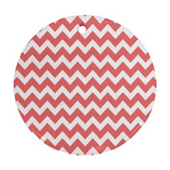 Chevron Pattern Gifts Round Ornament (two Sides) by GardenOfOphir