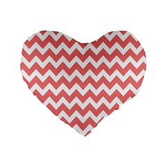 Chevron Pattern Gifts Standard 16  Premium Heart Shape Cushions by GardenOfOphir