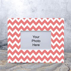 Chevron Pattern Gifts White Tabletop Photo Frame 4 x6  by GardenOfOphir