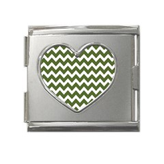 Chevron Pattern Gifts Mega Link Heart Italian Charm (18mm) by GardenOfOphir