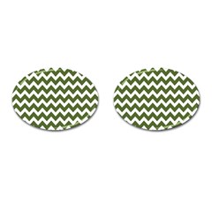 Chevron Pattern Gifts Cufflinks (oval) by GardenOfOphir