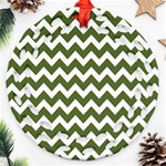 Chevron Pattern Gifts Ornament (Round Filigree) Front