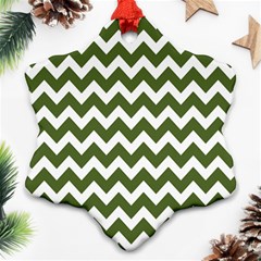 Chevron Pattern Gifts Snowflake Ornament (two Sides) by GardenOfOphir