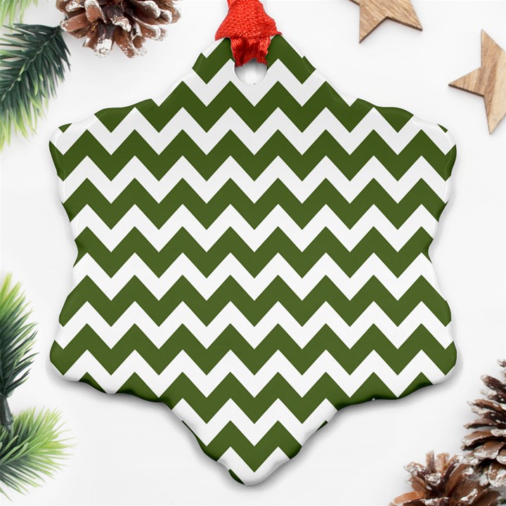 Chevron Pattern Gifts Snowflake Ornament (Two Sides)