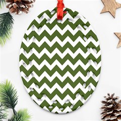 Chevron Pattern Gifts Ornament (oval Filigree)