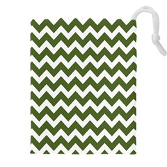 Chevron Pattern Gifts Drawstring Pouch (4xl) by GardenOfOphir