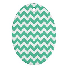 Chevron Pattern Giftt Ornament (oval) by GardenOfOphir