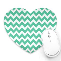 Chevron Pattern Giftt Heart Mousepad by GardenOfOphir