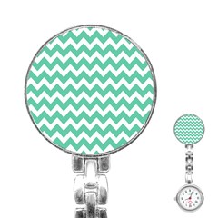 Chevron Pattern Giftt Stainless Steel Nurses Watch by GardenOfOphir