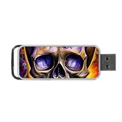 Skull With Flowers - Day Of The Dead Portable Usb Flash (one Side) by GardenOfOphir