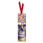 Skull With Flowers - Day Of The Dead Small Book Marks Front