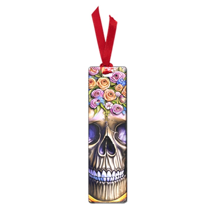 Skull With Flowers - Day Of The Dead Small Book Marks