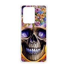 Skull With Flowers - Day Of The Dead Samsung Galaxy S20 Ultra 6 9 Inch Tpu Uv Case by GardenOfOphir