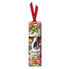 Gothic Skull With Flowers - Cute And Creepy Small Book Marks by GardenOfOphir