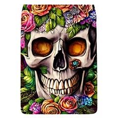 Gothic Skull With Flowers - Cute And Creepy Removable Flap Cover (s) by GardenOfOphir