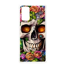 Gothic Skull With Flowers - Cute And Creepy Samsung Galaxy Note 20 Tpu Uv Case